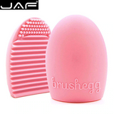 1 Piece Retail JAF Brush Egg for Cleaning Makeup Brushes Silicone Brushegg Finger Glove Make Up Brush Cleaner