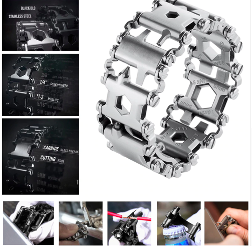 29 In 1 Stainless Steel Multi-Functional Tools Bracelet