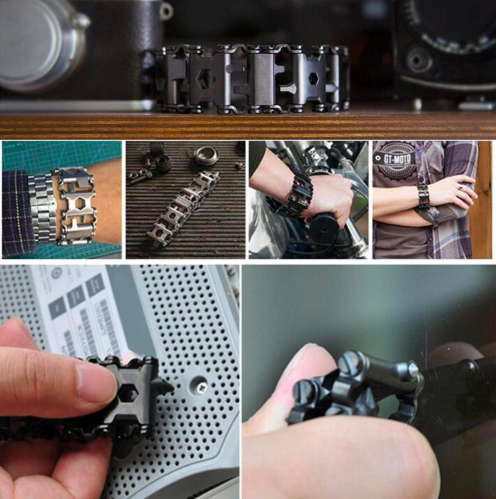 29 In 1 Stainless Steel Multi-Functional Tools Bracelet