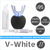 1 X AUTOBRUSH V-White II Total Teeth Whitening Oral Care Pack (Whitening Gel + Foam)  - autobrush