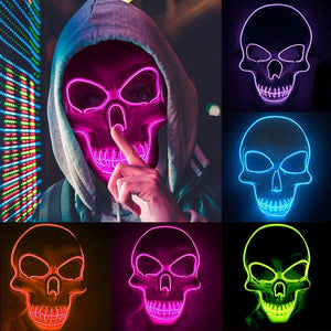 Halloween Skeleton Mask LED Glow