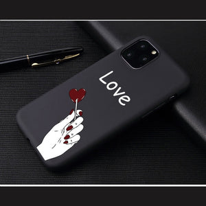 Girl Body Lover Rose Soft Case For iPhone 7 8 Plus X XS Max XR Coque Case For iphone 5 5s SE 6 6s Plus 11Pro Phone Cover Couple