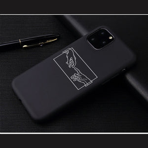 Girl Body Lover Rose Soft Case For iPhone 7 8 Plus X XS Max XR Coque Case For iphone 5 5s SE 6 6s Plus 11Pro Phone Cover Couple