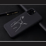 Girl Body Lover Rose Soft Case For iPhone 7 8 Plus X XS Max XR Coque Case For iphone 5 5s SE 6 6s Plus 11Pro Phone Cover Couple