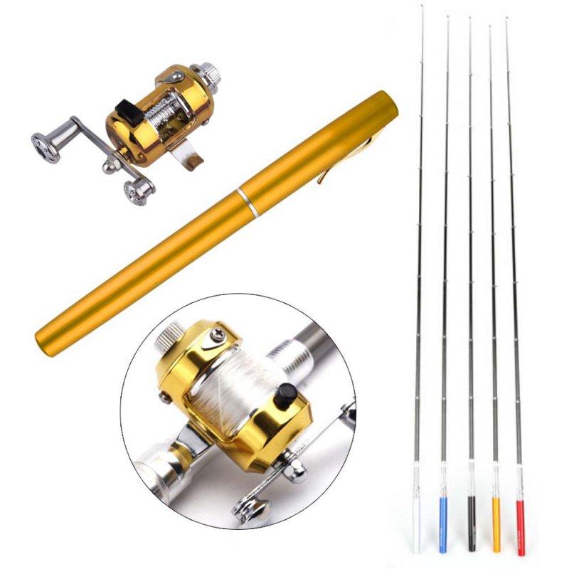 Mini Fishing Reel Pen Rod Fishing Pole PORTABLE POCKET PEN FISHING