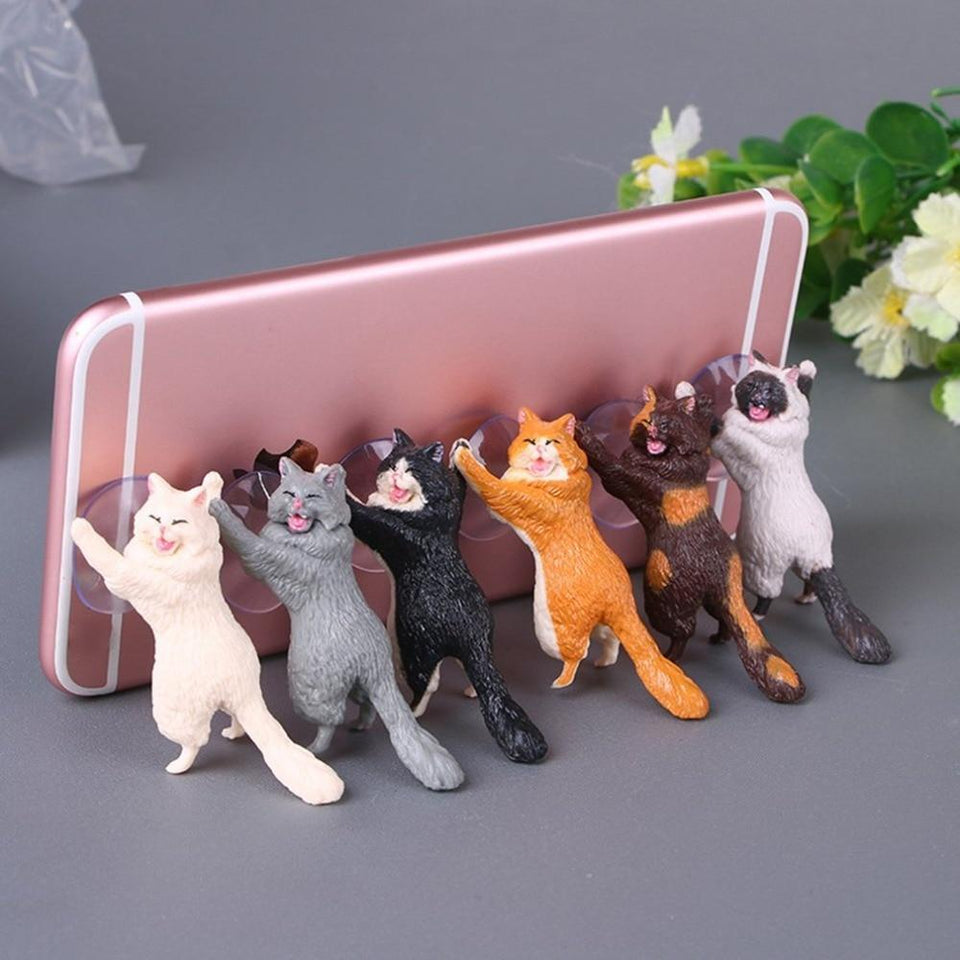 Adorable Happy Cat Phone Holder For Samsung or iPhone