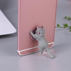 Adorable Happy Cat Phone Holder For Samsung or iPhone